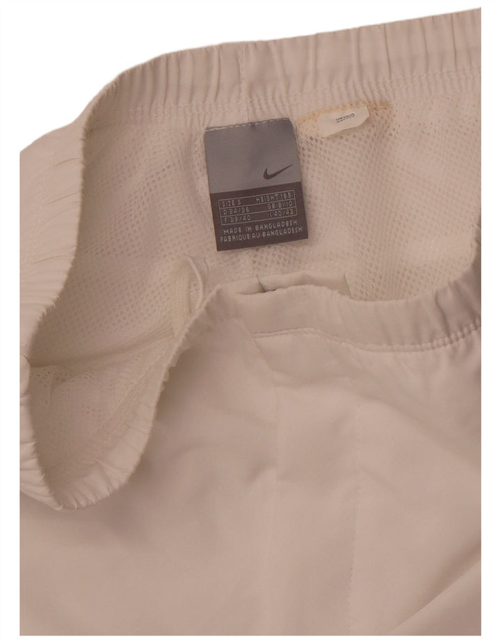 NIKE Womens Capri Tracksuit Trousers UK 8/10 Small White Sports