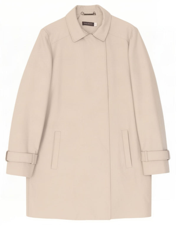 MINT VELVET Womens Overcoat UK 14 Medium Grey Polyester