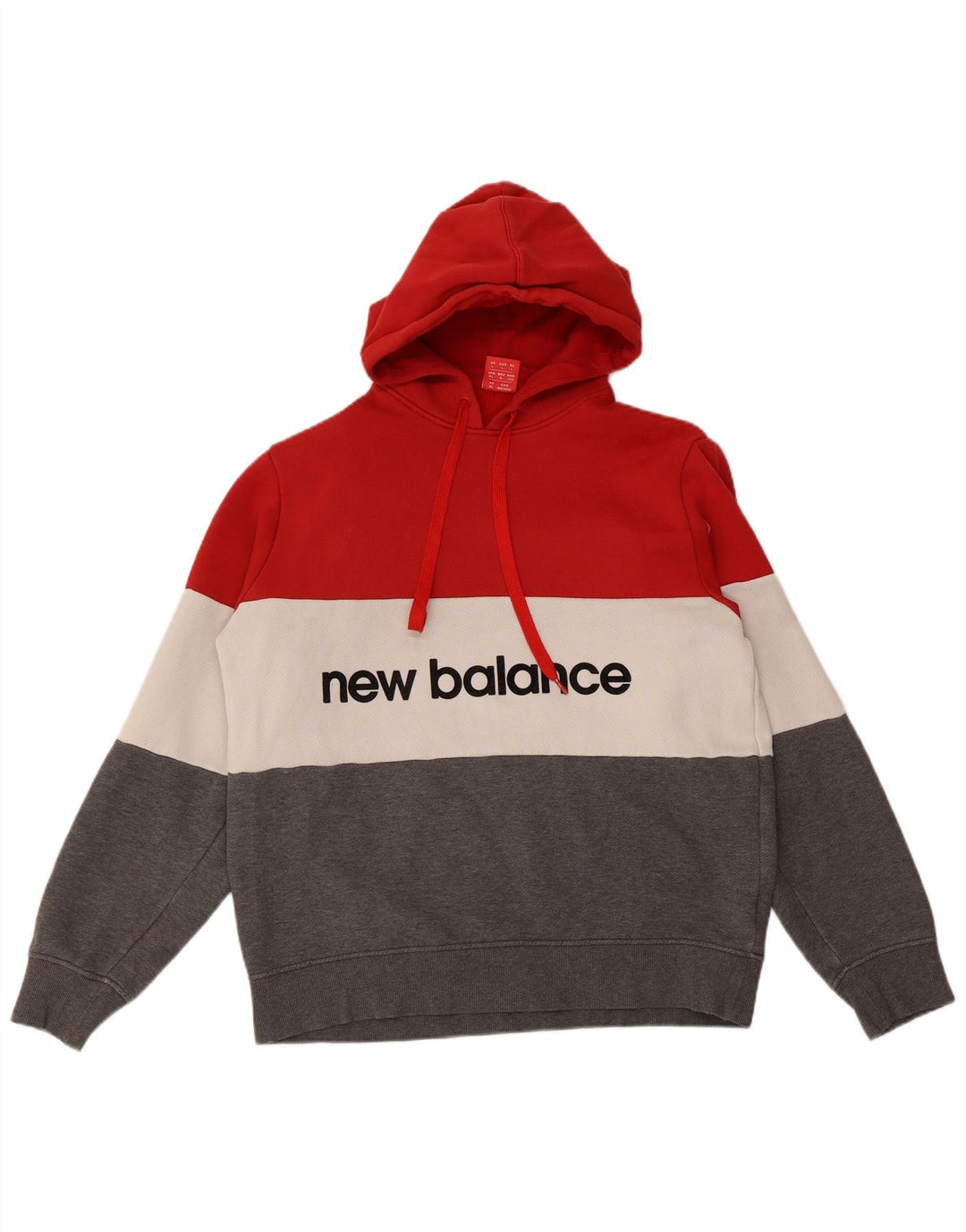 NEW BALANCE Mens Graphic Hoodie Jumper Large Multicoloured Colourblock