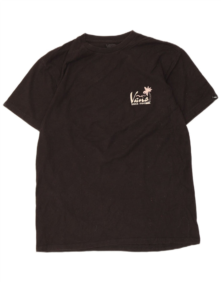 Vans Mens Classic Fit Graphic T-Shirt Top Medium Black Cotton