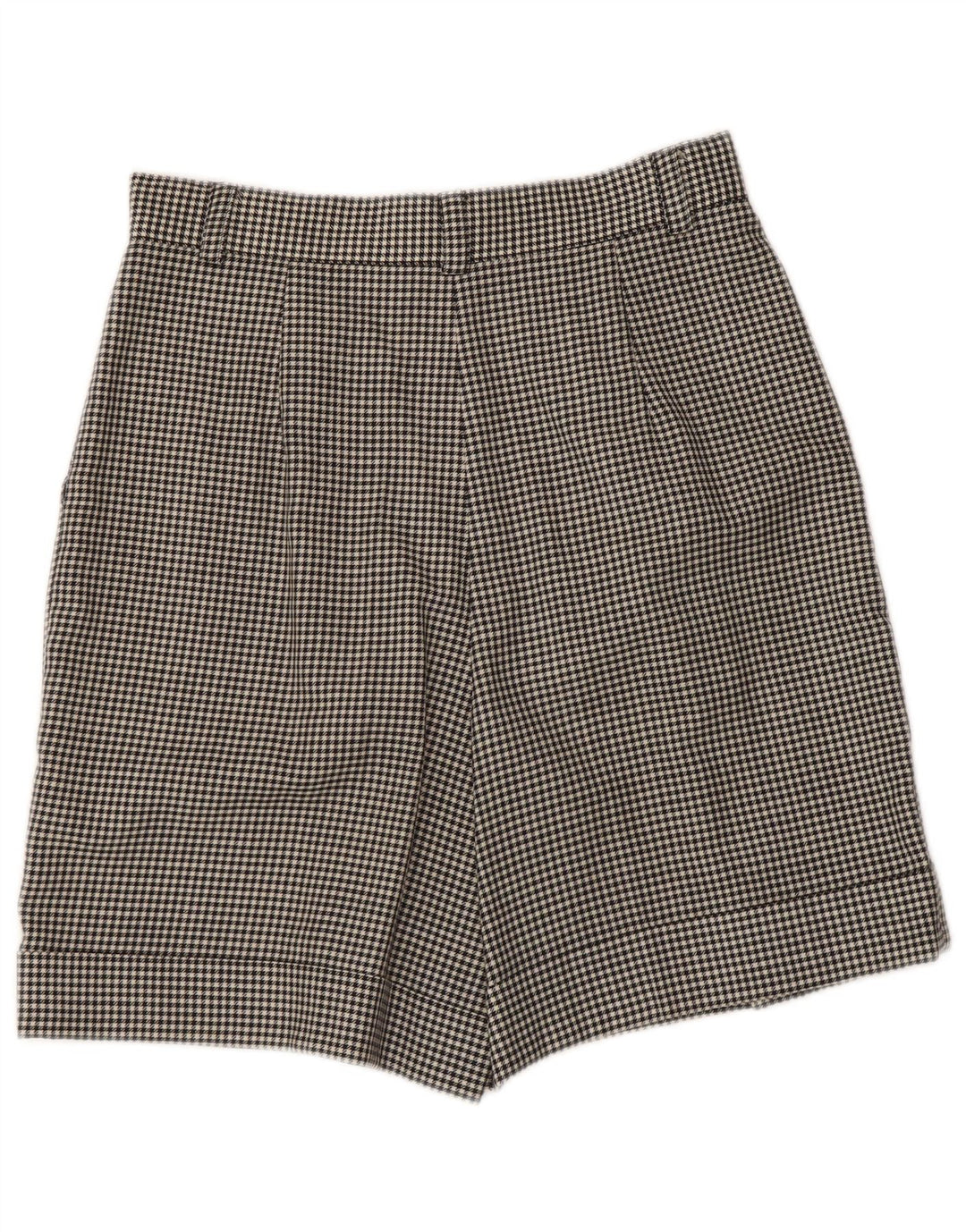 Superior Womens Chino Shorts IT 42 Medium W28 Black Houndstooth