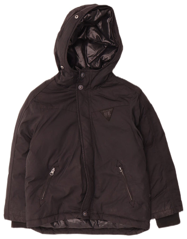 Timberland Boys Hooded Padded Jacket 7-8 Years Black Polyamide