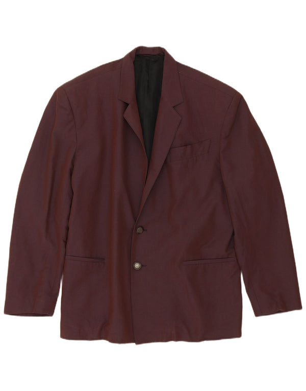 Vintage Mens 2 Button Blazer Jacket IT 48 Medium Burgundy