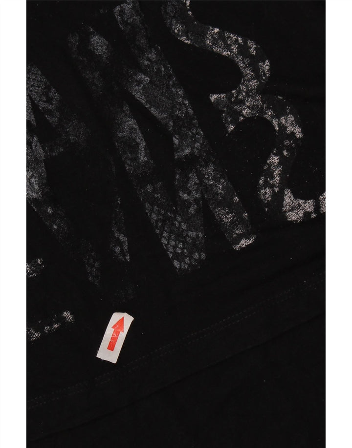 Calvin Klein Womens Graphic T-Shirt Top UK 10 Small Black Viscose