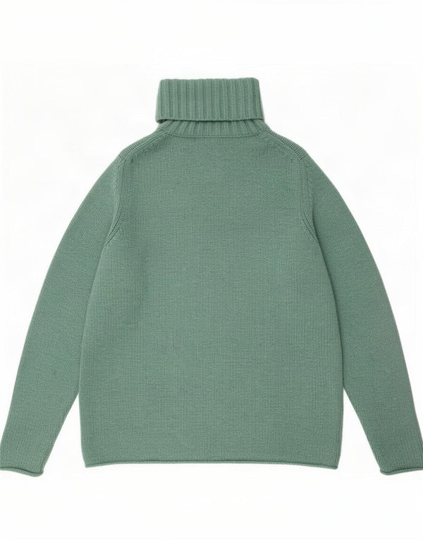 Boden Womens Roll Neck Jumper Sweater UK 14 Large Green Wool