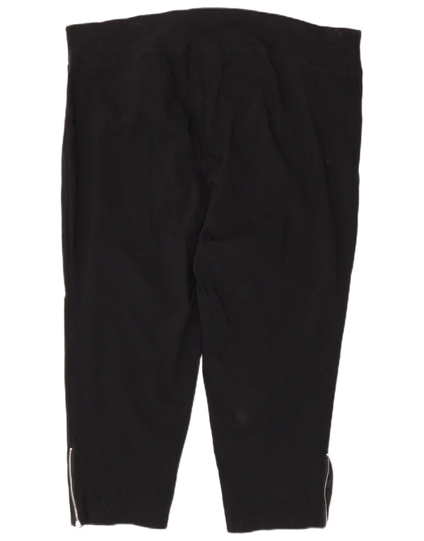 Marks & Spencer Womens Autograph Crop Leggings UK 26 5XL Black Viscose