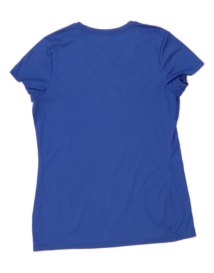 NIKE Womens Dri Fit Graphic T-Shirt Top UK 14 Large Blue Polyester Vintage Nike and Second-Hand Nike from Messina Hembry 