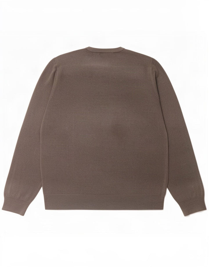 Marks & Spencer Mens V-Neck Jumper Sweater Large Grey Acrylic