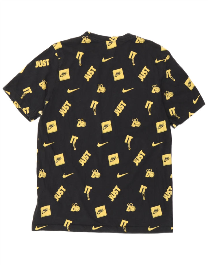 Nike Mens Graphic T-Shirt Top Medium Black Geometric Cotton