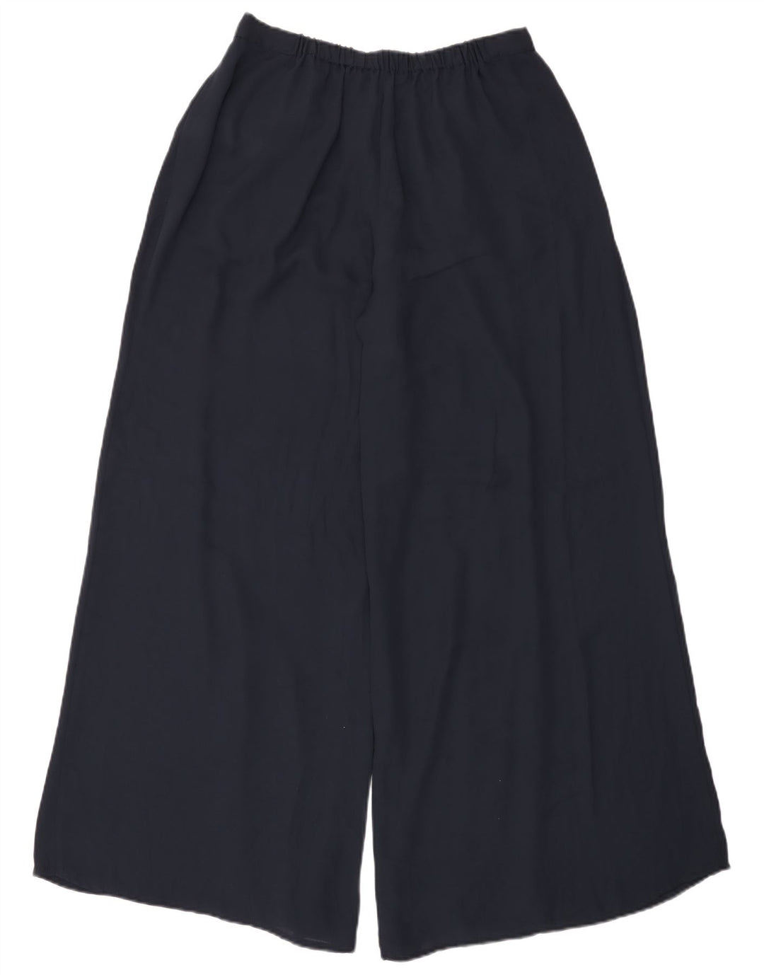 ZARA Womens Wide Leg Casual Trousers Large W32 L31 Navy Blue Polyester