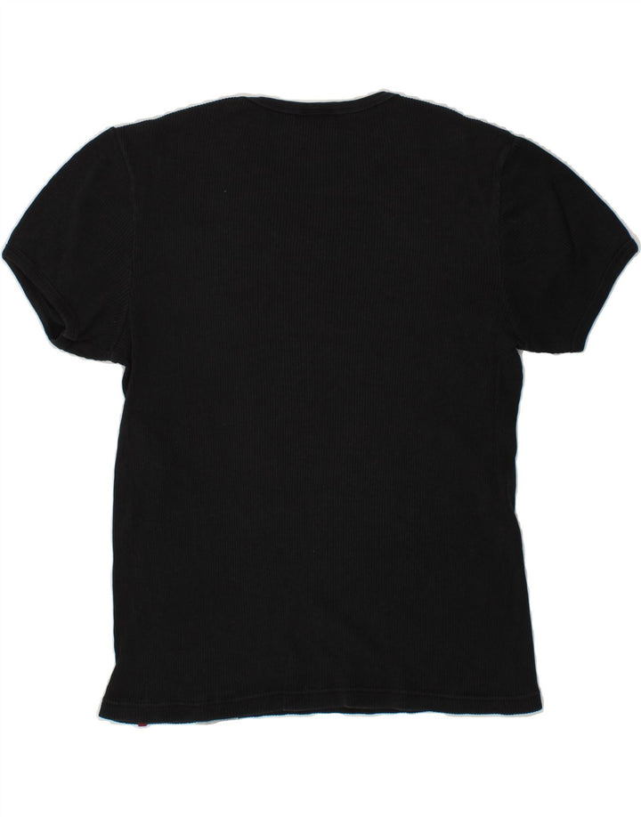 LEVI'S Womens T-Shirt Top UK 14 Large Black Cotton Vintage Levi's and Second-Hand Levi's from Messina Hembry 
