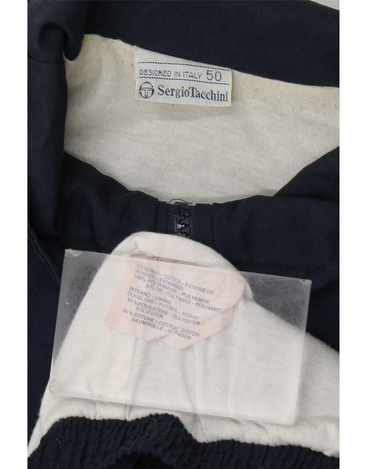 Sergio Tacchini Mens Tracksuit Top Jacket IT 50 Medium Navy Blue
