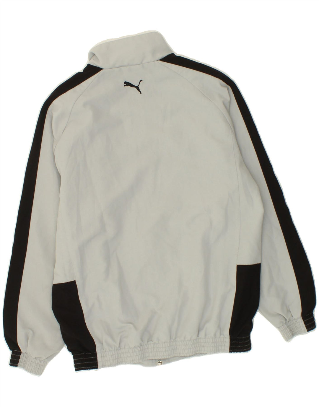 PUMA Boys Graphic Tracksuit Top Jacket 11-12 Years Large  Grey Colourblock Vintage Puma and Second-Hand Puma from Messina Hembry 