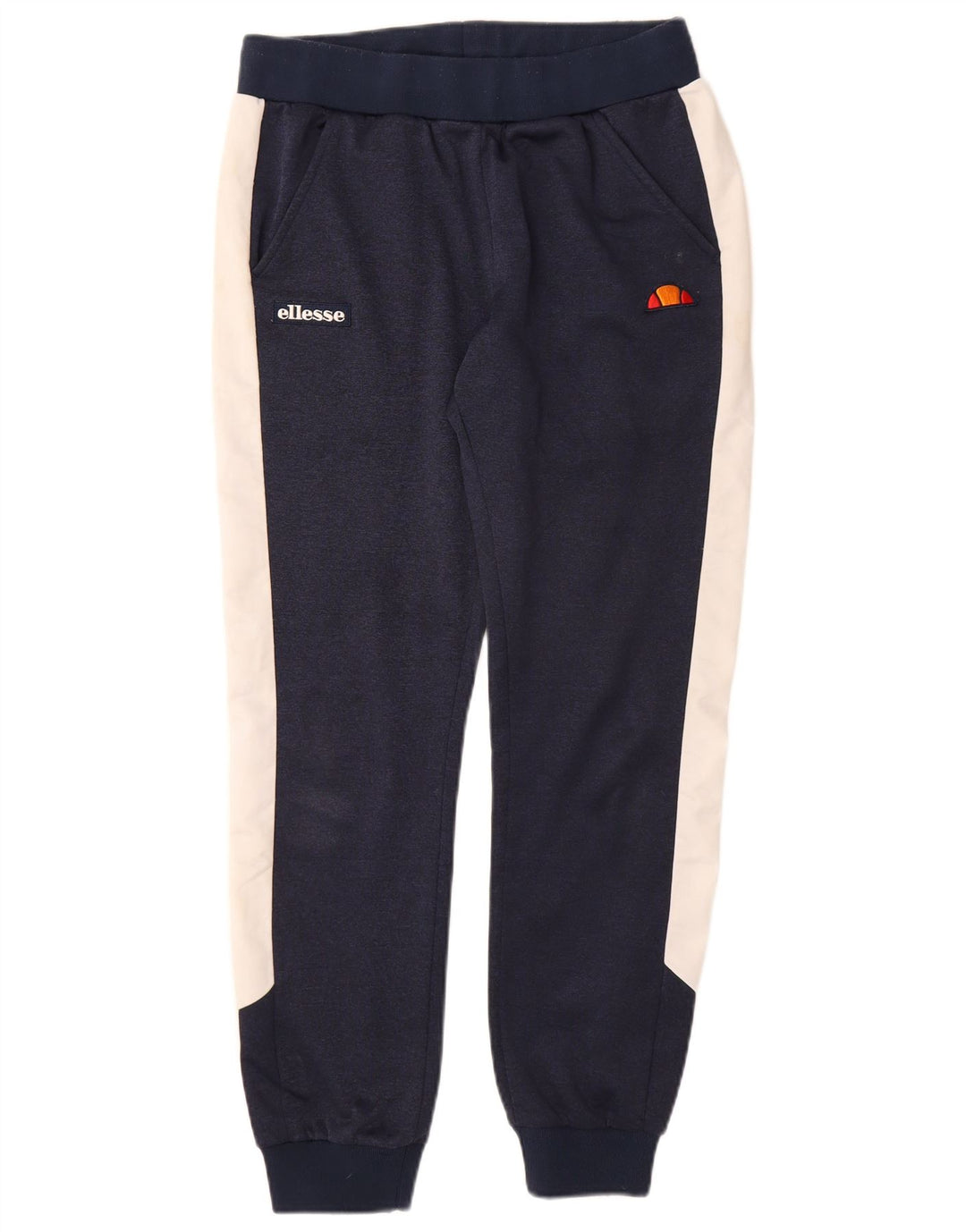 Ellesse Womens Tracksuit Trousers Joggers UK 10 Small Navy Blue Colourblock
