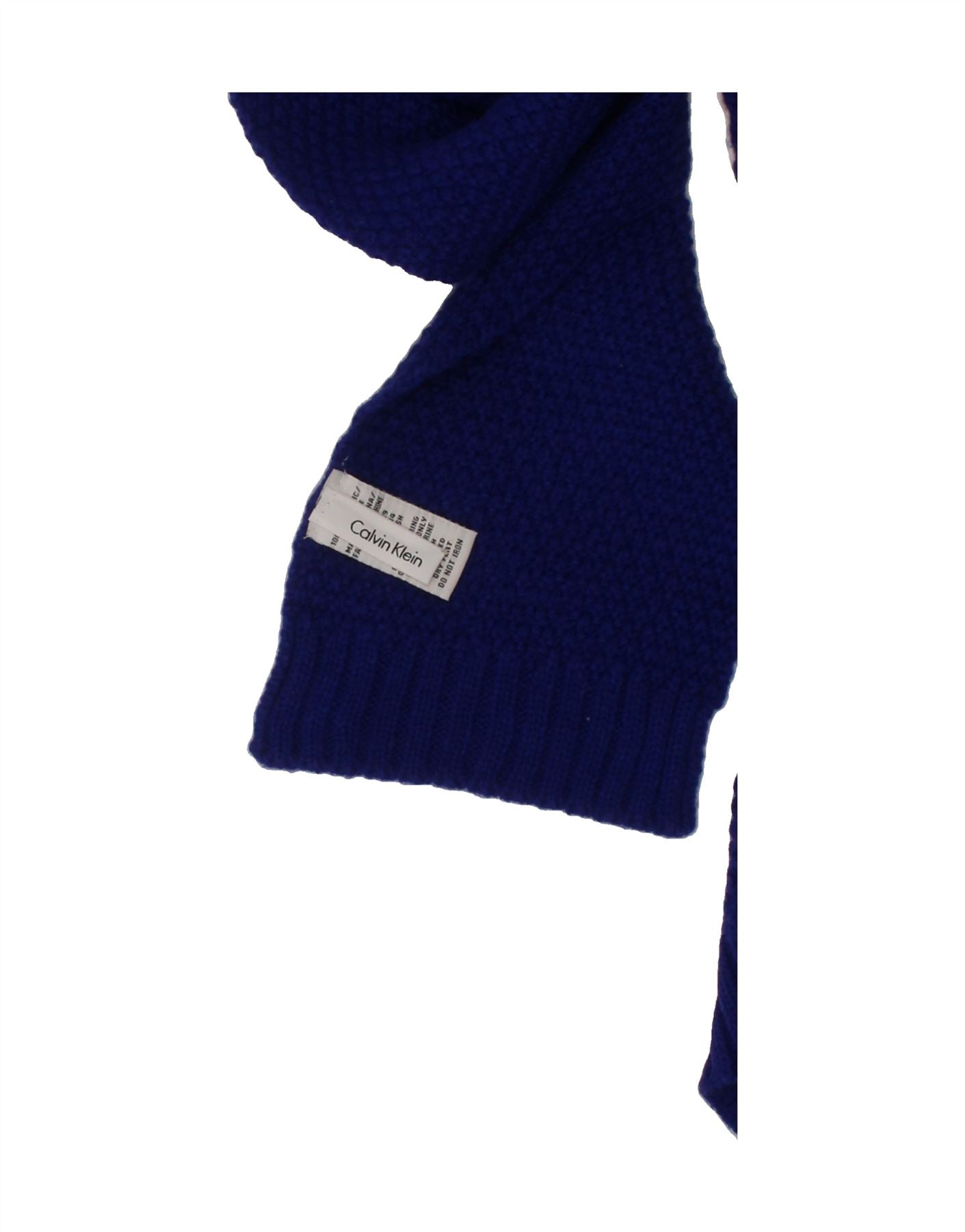 CALVIN KLEIN Womens Rectangle Scarf One Size Navy Blue Acrylic