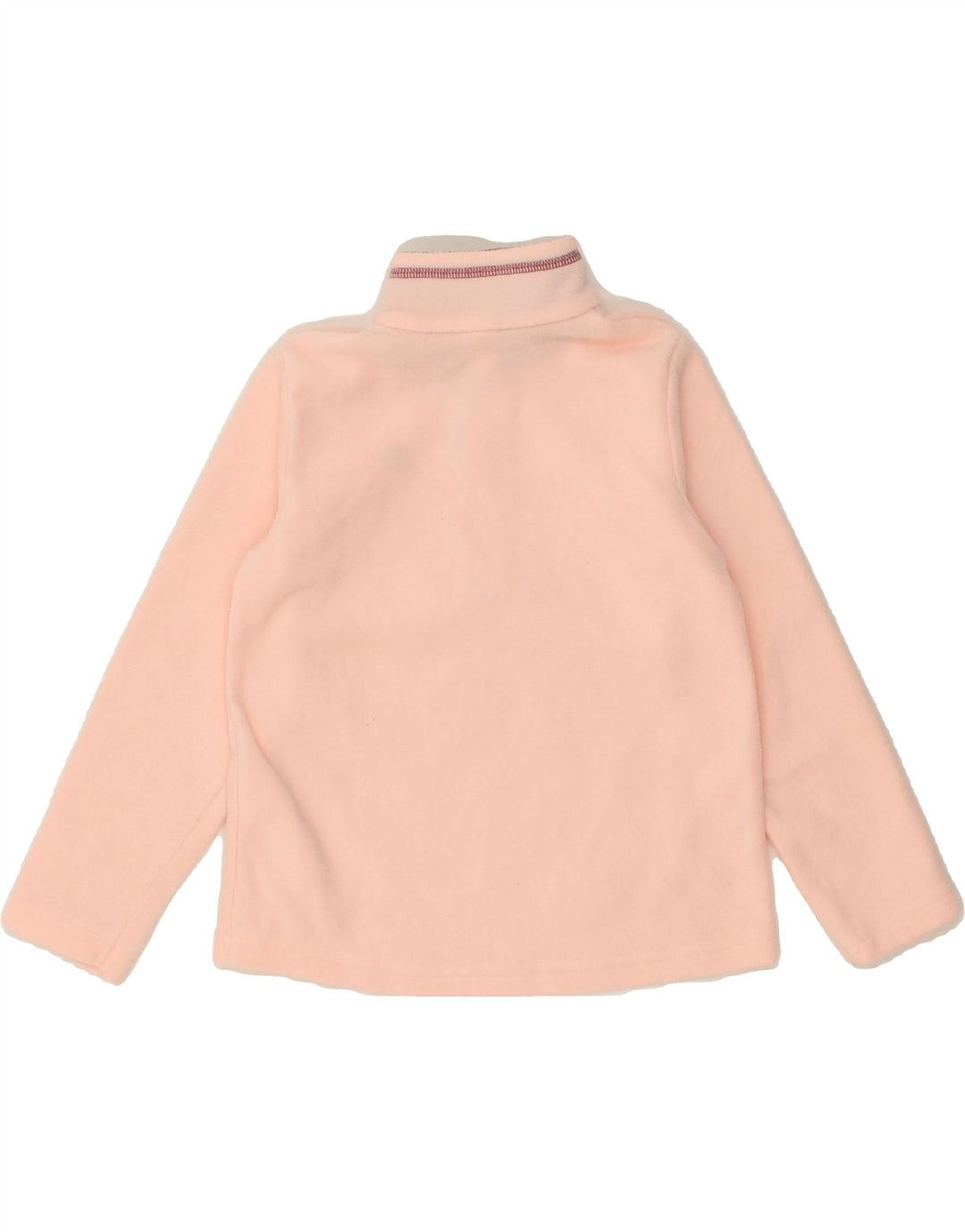 DECATHLON Girls Zip Neck Fleece Jumper 4-5 Years Pink Polyester Vintage Decathlon and Second-Hand Decathlon from Messina Hembry 