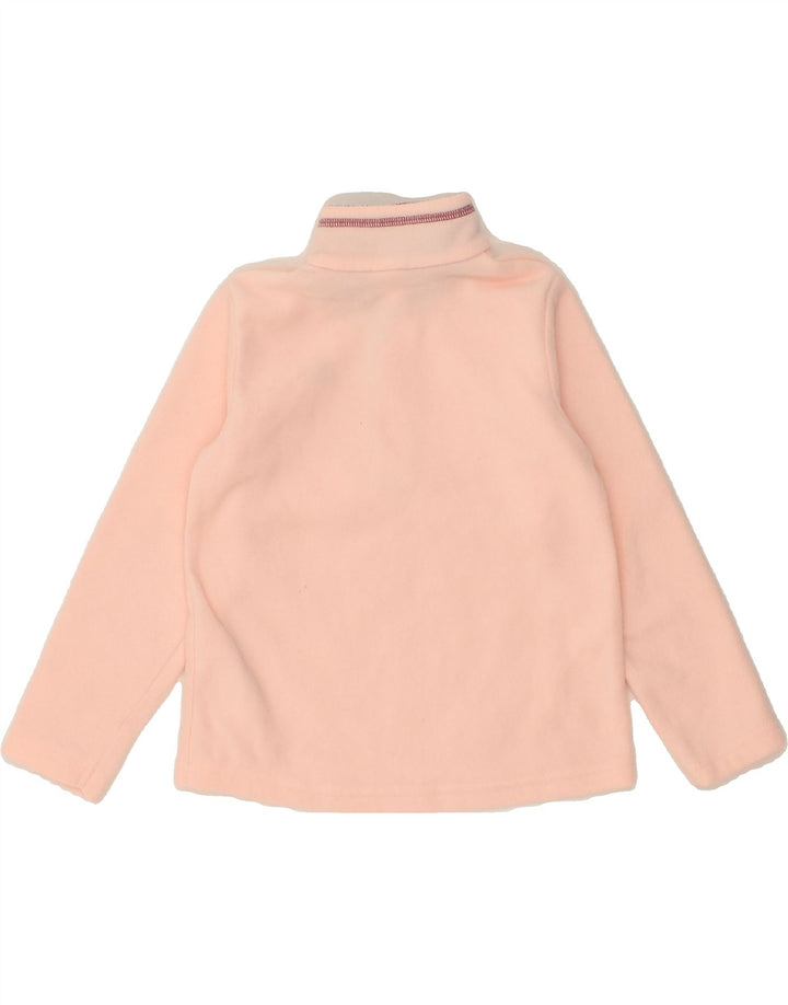 DECATHLON Girls Zip Neck Fleece Jumper 4-5 Years Pink Polyester Vintage Decathlon and Second-Hand Decathlon from Messina Hembry 