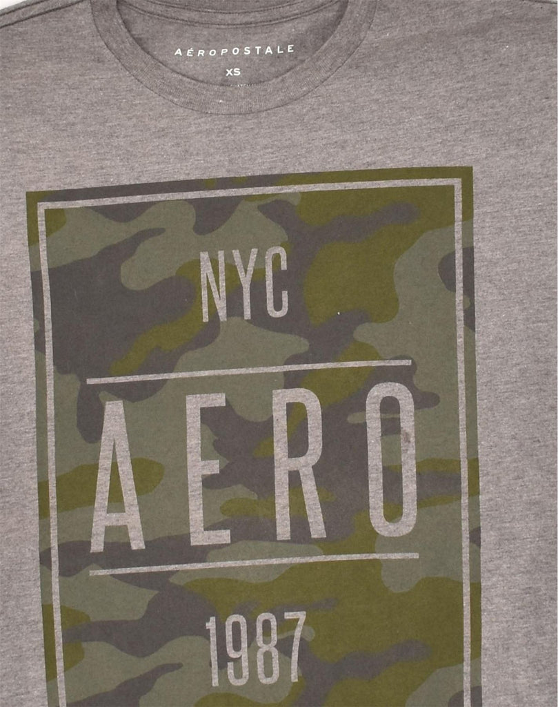 AEROPOSTALE Mens Graphic T-Shirt Top XS Grey Cotton | Vintage Aeropostale | Thrift | Second-Hand Aeropostale | Used Clothing | Messina Hembry 