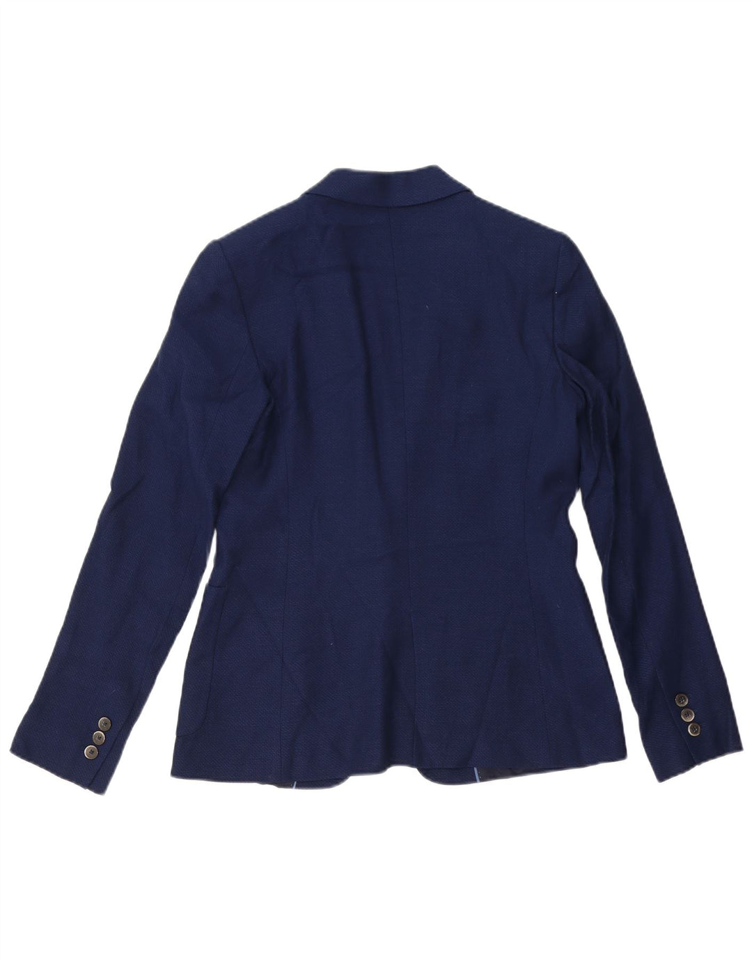 Massimo Dutti Womens 1 Button Blazer Jacket EU 38 Medium Navy Blue Viscose