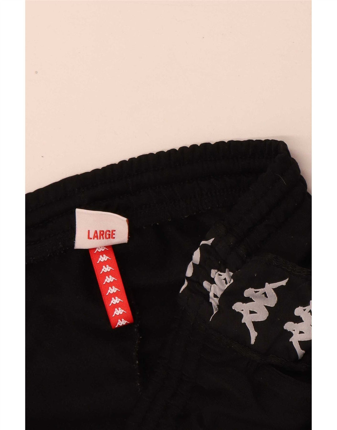 Kappa Mens Graphic Tracksuit Trousers Large Black