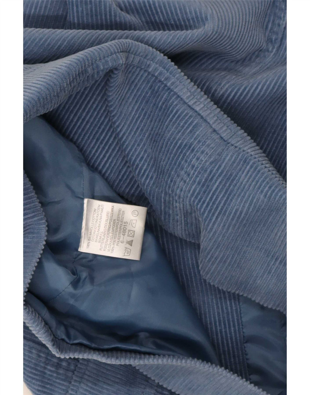 John Baner Womens Corduroy Jacket UK 16 Large Blue Cotton