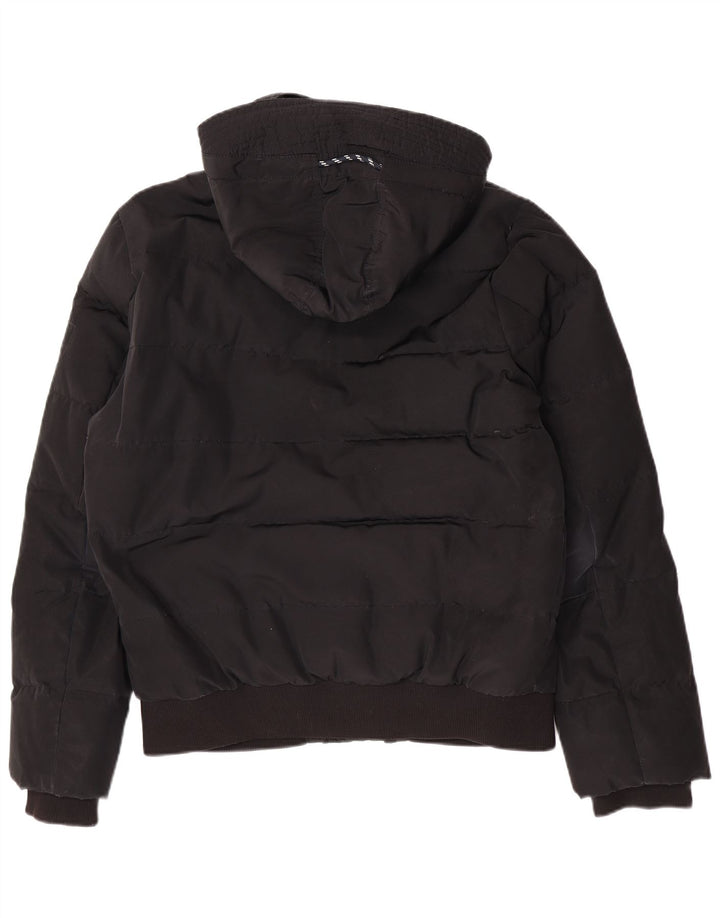 Tommy Hilfiger Mens Hooded Padded Jacket UK 40 Large Black Polyester