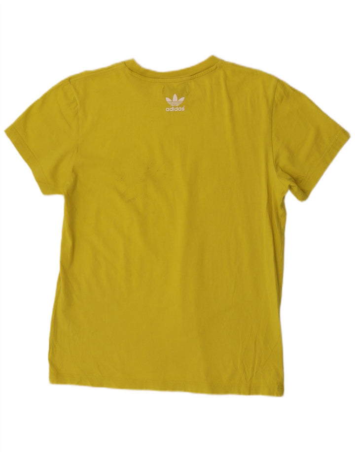 Adidas Mens Graphic T-Shirt Top Medium Yellow