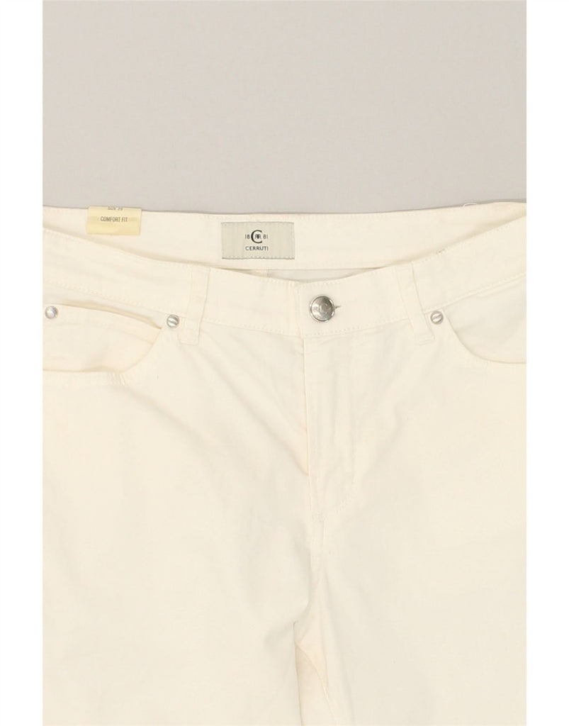 CERRUTI 1881 Womens Comfort Fit Slim Casual Trousers W29 L33 White Cotton | Vintage Cerruti 1881 | Thrift | Second-Hand Cerruti 1881 | Used Clothing | Messina Hembry 