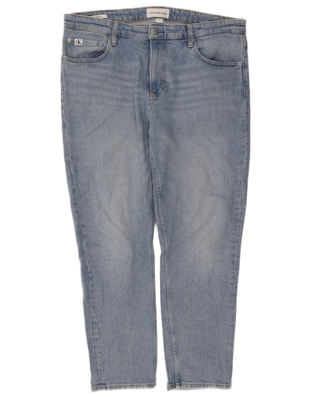 Calvin Klein Mens Dad Slim Jeans W34 L28 Blue Cotton
