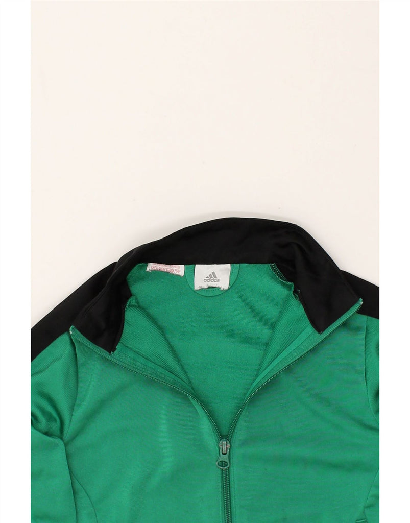 ADIDAS Boys Tracksuit Top Jacket 7-8 Years Green Colourblock | Vintage Adidas | Thrift | Second-Hand Adidas | Used Clothing | Messina Hembry 