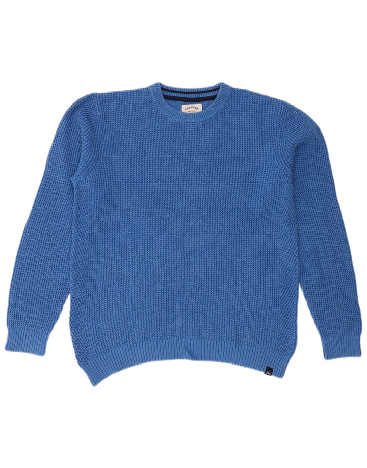 Fat Face Mens Regular Fit Crew Neck Jumper Sweater Large Blue Cotton