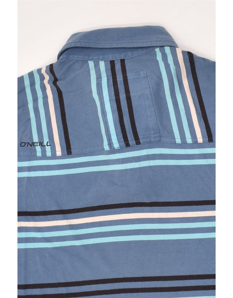 O'NEILL Mens Polo Shirt Large Blue Striped Cotton | Vintage O'Neill | Thrift | Second-Hand O'Neill | Used Clothing | Messina Hembry 