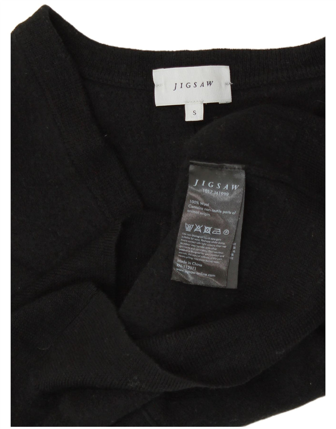 Jigsaw Womens Bolero Jumper UK 10 Small Black Wool