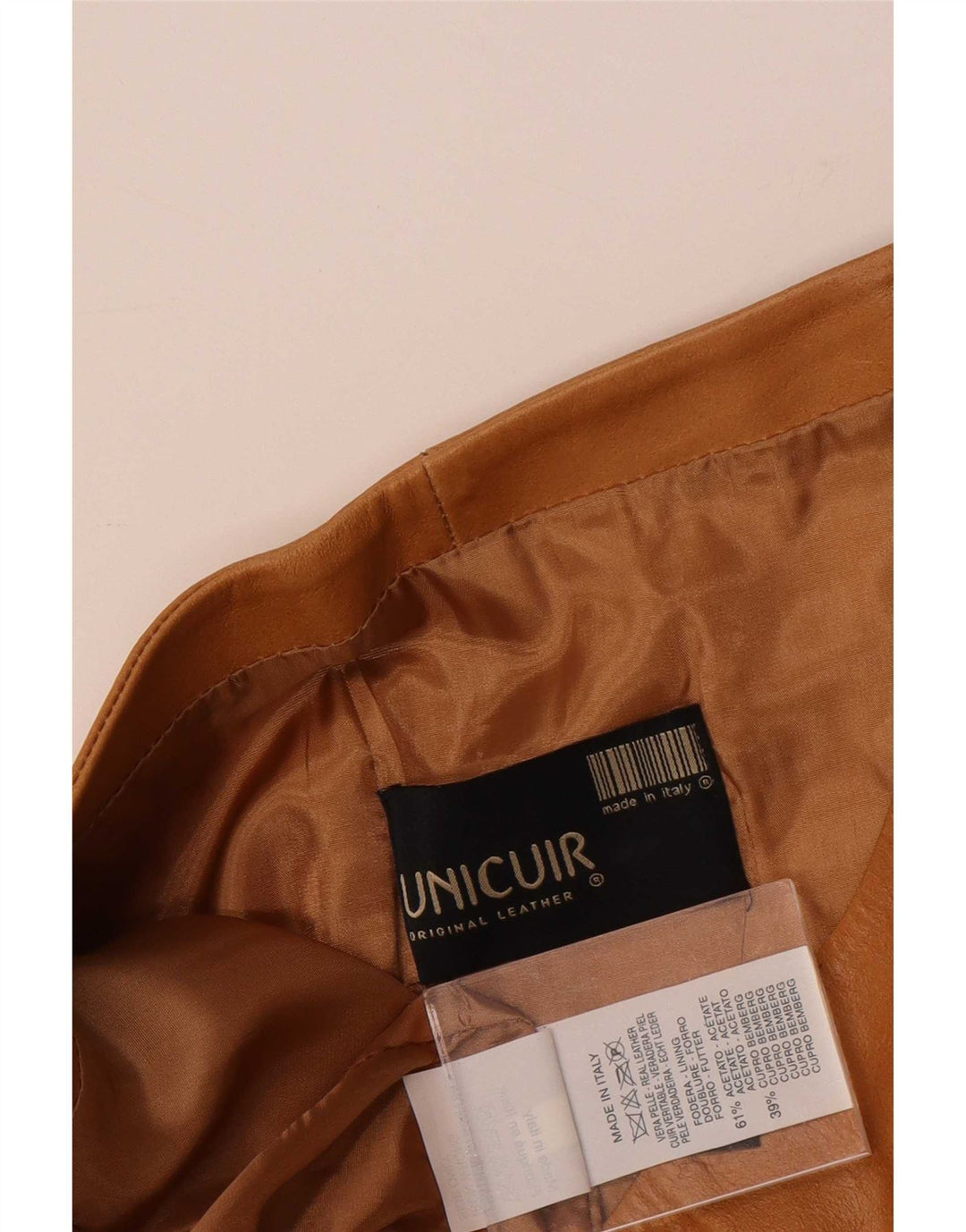 Vintage Womens Leather Skirt IT 44 Medium W32  Brown Leather