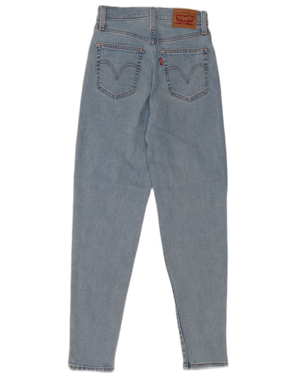 Levi's Womens Mom Jean High Waist Tapered Jeans W24 L29 Blue Cotton