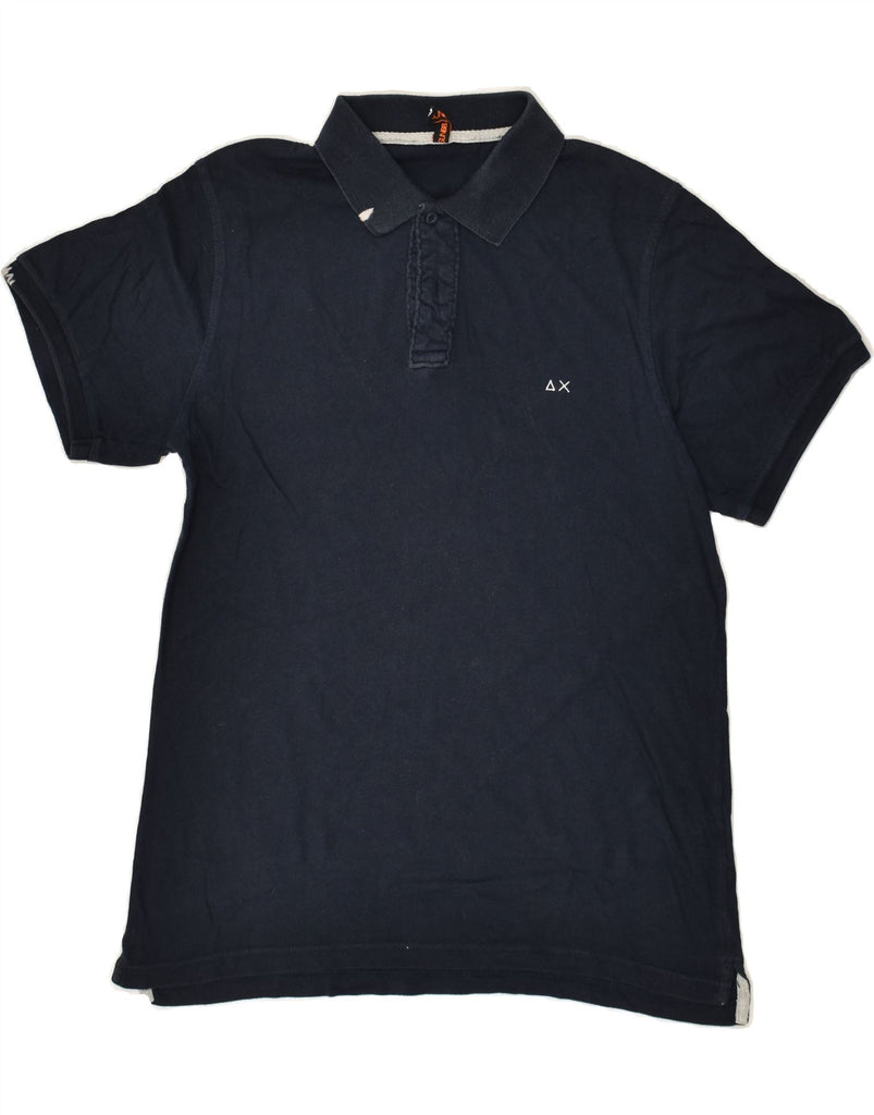 SUN68 Boys Polo Shirt 13-14 Years Navy Blue Cotton | Vintage Sun68 | Thrift | Second-Hand Sun68 | Used Clothing | Messina Hembry 