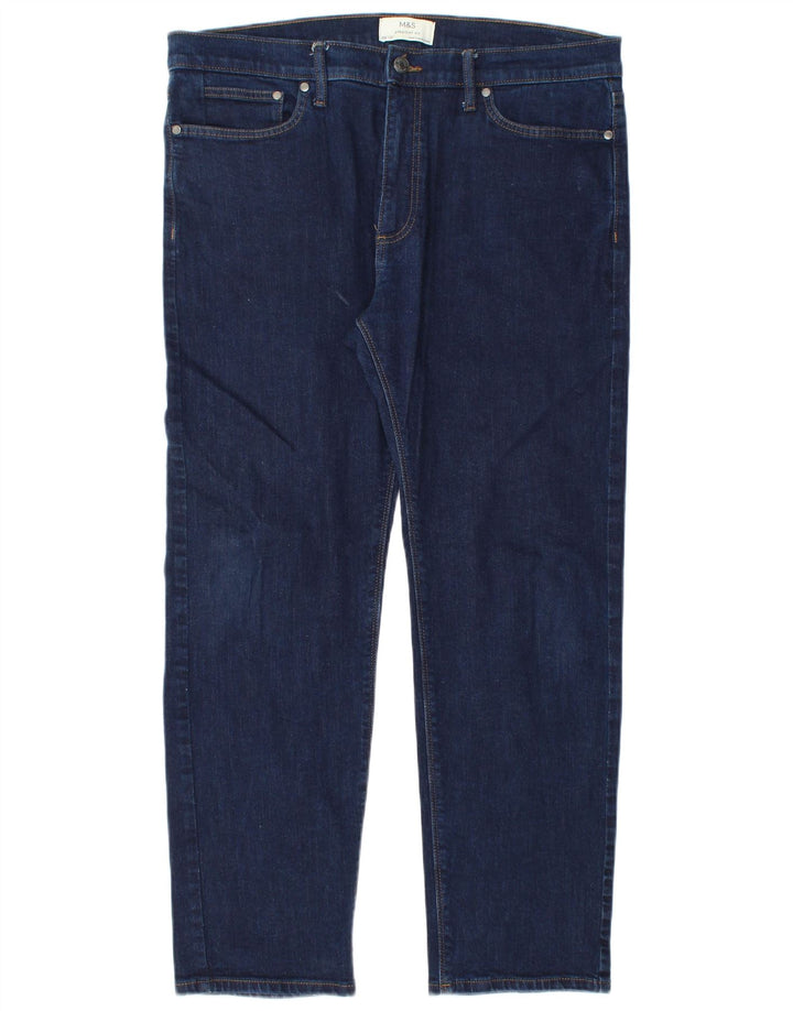 Marks & Spencer Mens Straight Jeans W36 L31 Navy Blue