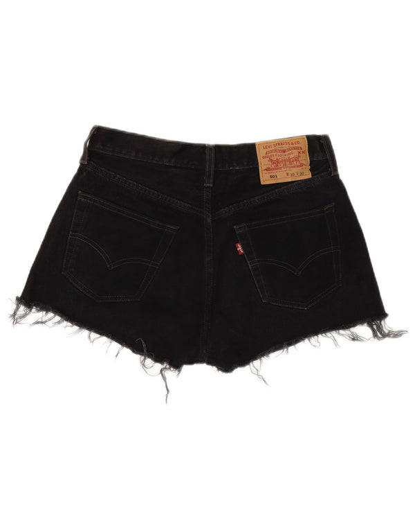 Levi's Womens 501 Denim Shorts W30 Medium Black Cotton