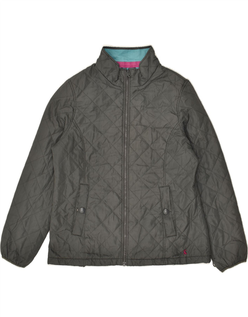 JOULES Womens Originals Quilted Jacket UK 16 Large  Grey Polyester | Vintage Joules | Thrift | Second-Hand Joules | Used Clothing | Messina Hembry 