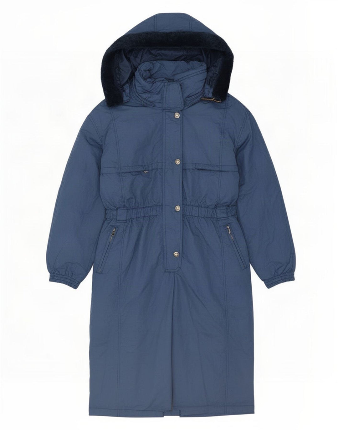 MC Kee's Womens Hooded Oversized Ski Jumpsuit UK 16 Large Blue Polyamide