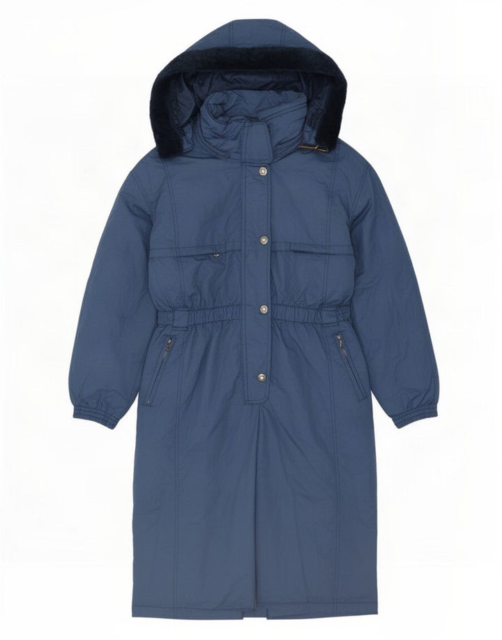 MC Kee's Womens Hooded Oversized Ski Jumpsuit UK 16 Large Blue Polyamide