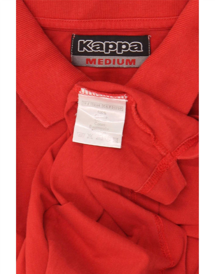 Kappa Mens Polo Shirt Medium Red Cotton