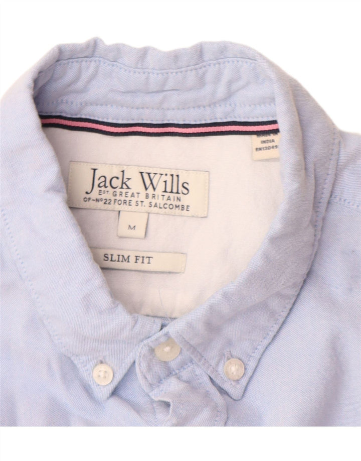 Jack Wills Mens Slim Fit Shirt Medium Blue Cotton