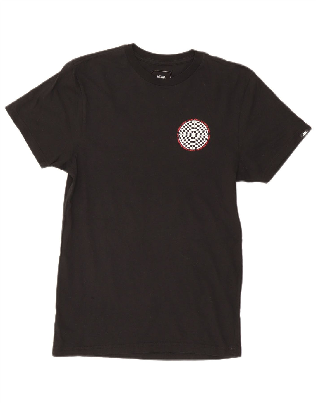 Vans Mens Graphic T-Shirt Top Small Black Cotton