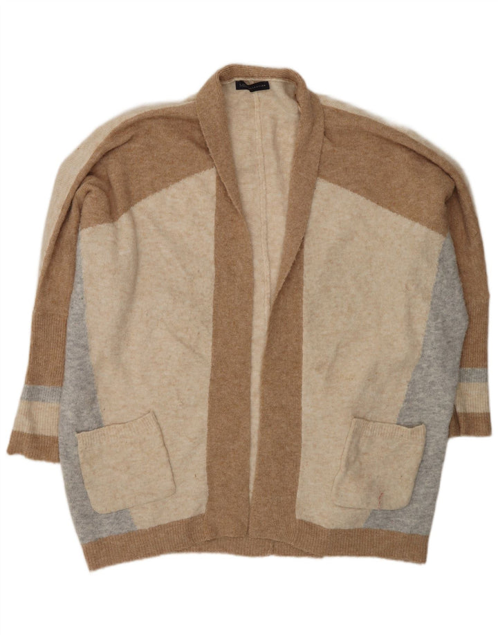 Marks & Spencer Womens Longline Cardigan Sweater UK 16 Large Beige