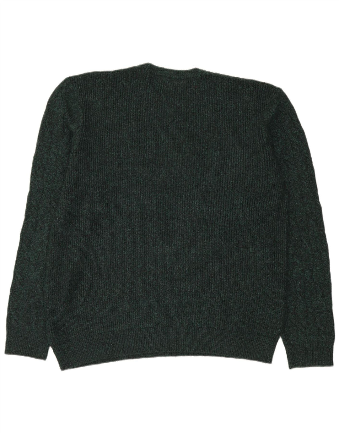 MARKS & SPENCER Mens Crew Neck Jumper Sweater XL Green Polyamide