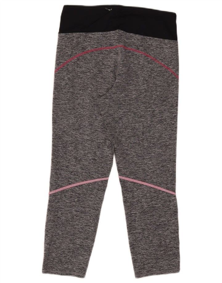 MARKS & SPENCER Womens Capri Leggings UK 10 Small Grey Colourblock