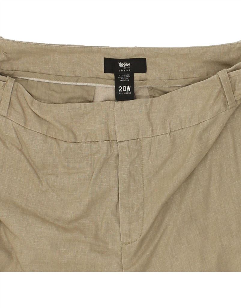 MOSSIMO Mens Capri Chino Trousers US 20 3XL W42 Beige Linen | Vintage Mossimo | Thrift | Second-Hand Mossimo | Used Clothing | Messina Hembry 