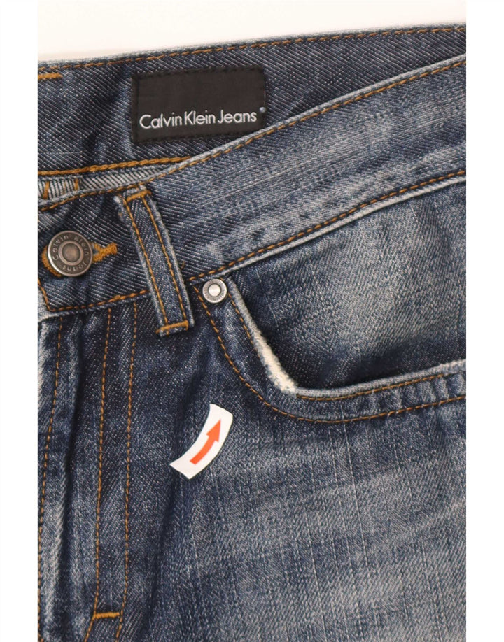 Calvin Klein Mens Straight Jeans W28 L30 Blue Cotton