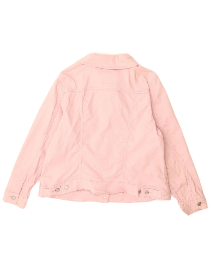 Levi's Womens Denim Jacket UK 18 XL Pink Cotton